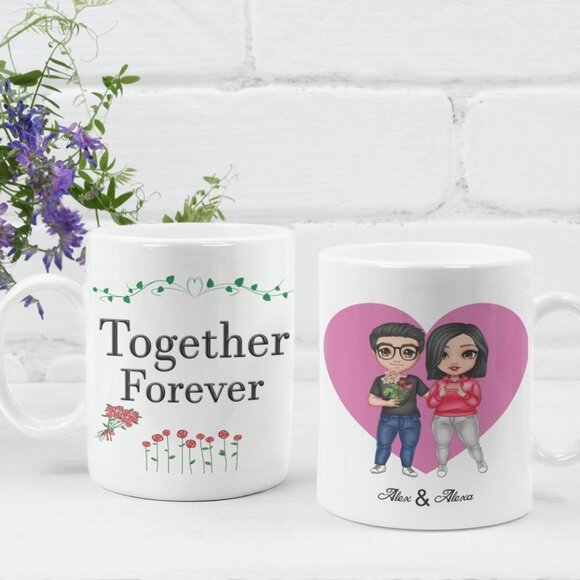 6 Together Forever Mug, Personalized, 11oz Coffee Mug, Custom Mug Gi… - Picture 1 of 4